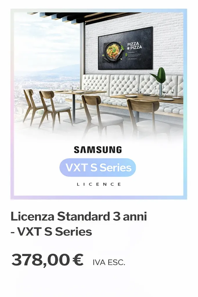 Licenza Standard 3 anni – Samsung VXT S Series