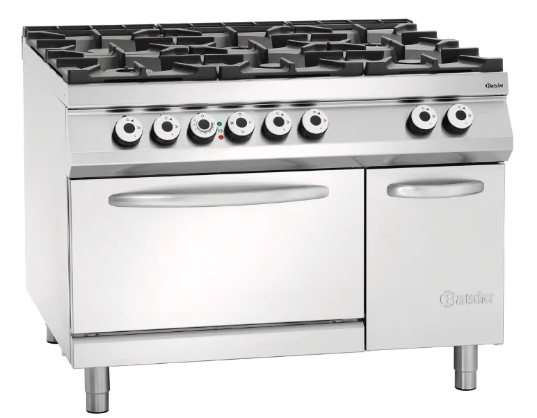 Cucina a gas a 6 fuochi, EBO 2/1GN, NS