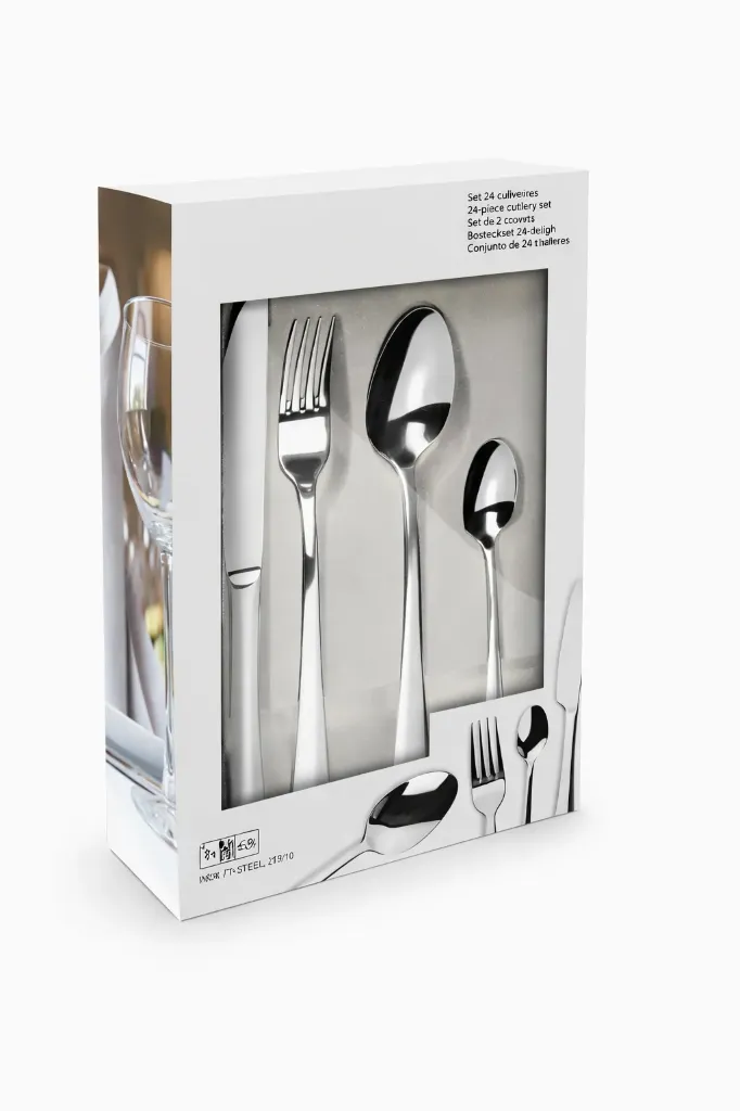 Set di posate in acciaio inox da 24 pezzi