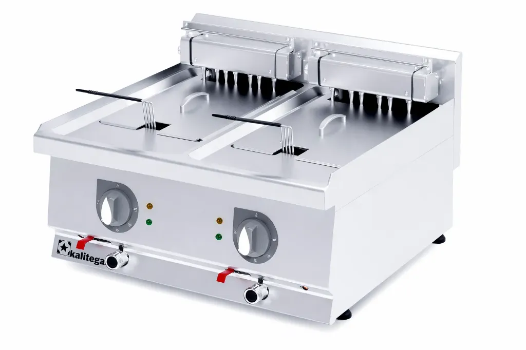 Friggitrice Elettrica Professionale Doppia Vasca – 12 + 12 Litri