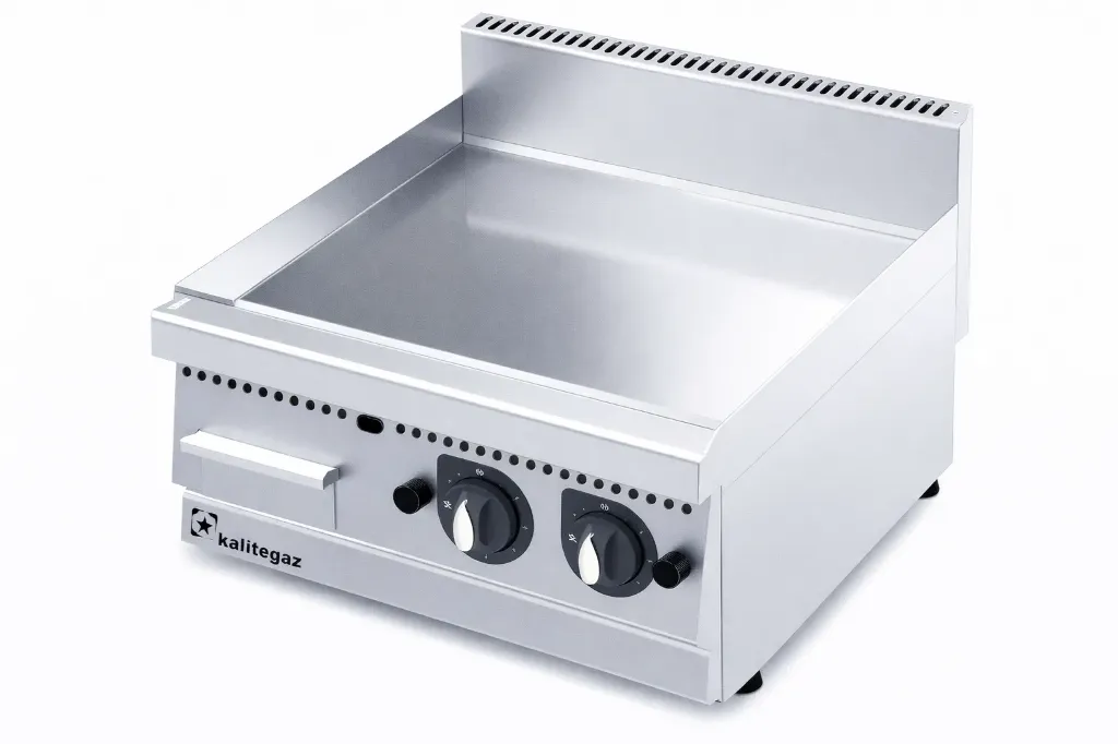 Piastra a Gas Professionale Cromata – Liscia (Flat Top)