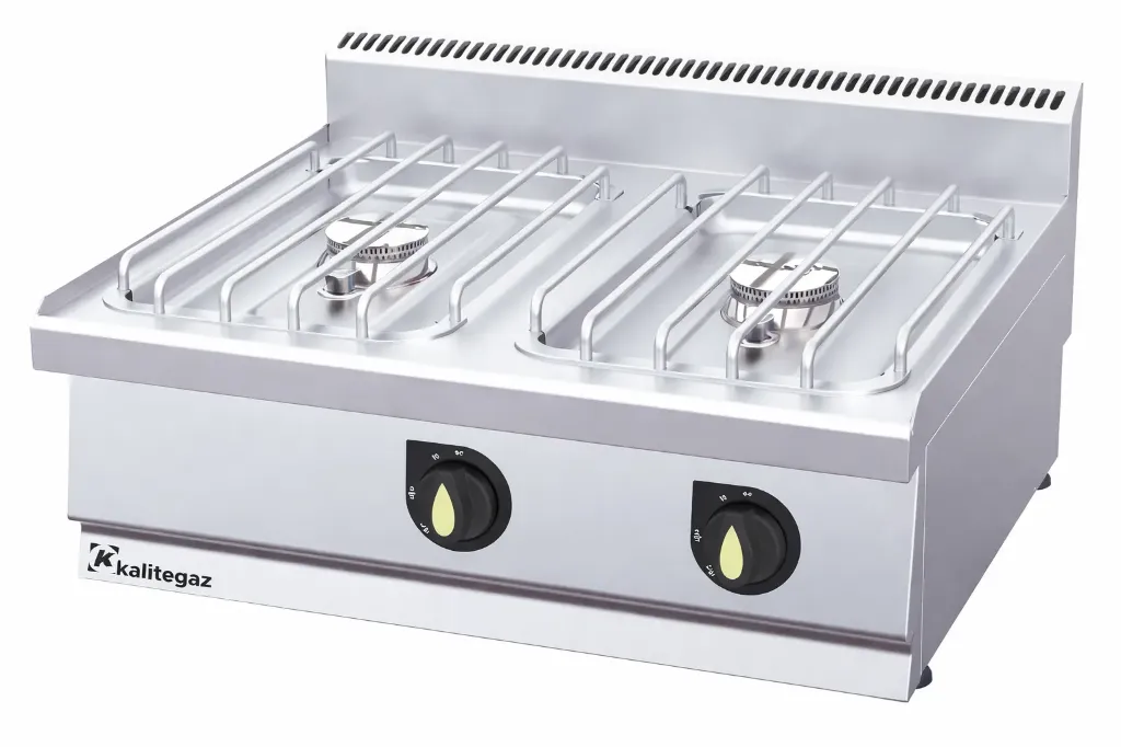 Fornello Professionale a Gas Doppio Bruciatore – Modello SC8070G