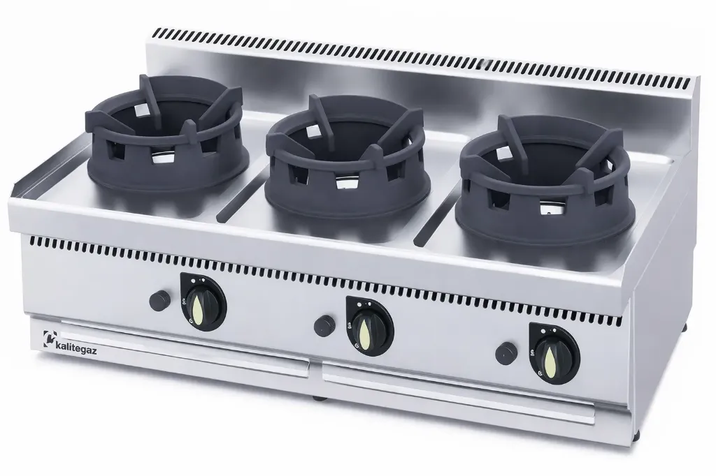 Wok Piano cottura a Gas WC1270G – 3 Brucciatori – 31,5 kW