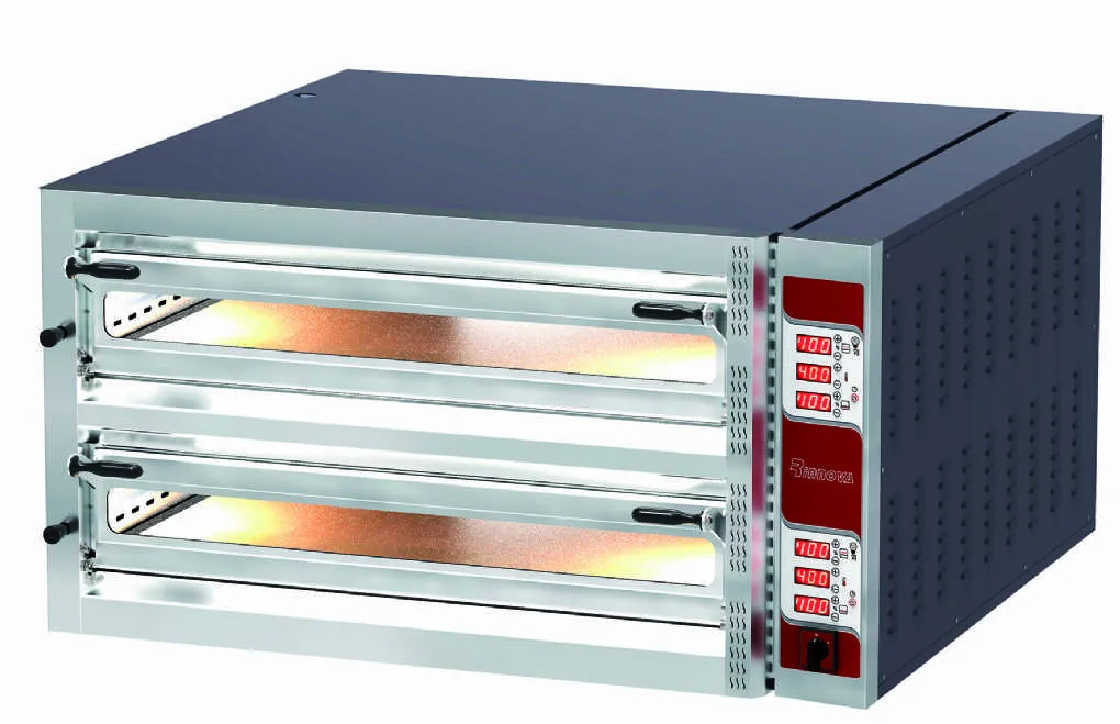 Forno Pizza Elettrico Professionale E9352 – Doppia Camera, 18 Pizze Ø35 cm, Controllo Elettronico