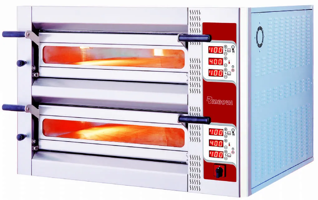 Forno Pizza Elettrico Professionale E4302 – Doppia Camera, 8 Pizze Ø30 cm, Controllo Elettronico